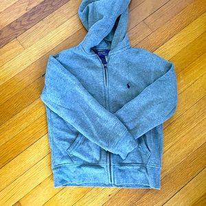 Gray polo hoodie boys